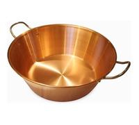 BAUMALU Bassine à confiture cuivre 38 cm 12/10ème anses inox - 9 litres environ