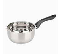 BAUMALU - Casserole Primo - Acier Inoxydable - Tous Feux dont Induction - Triple Fond Diffuseur, Répartition Homogène de la Chaleur - Manche Fixe en Bakélite - Ø16cm