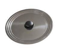 BAUMALU - Couvercle Multi-Degrés Universel - Acier Inoxydable Haut de Gamme - Bouton Bakélite, Bord en Escalier - Pour Ustensiles de Ø16, 18 et 20 cm
