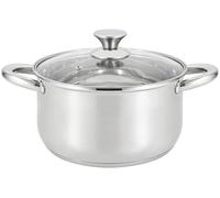 Baumalu, Faitout avec couvercle 24 x 9,5 cm, cuisson homogène, inox, compatible induction, taille 24 x 9,5 cm, couleur inox, Acier Inoxydable