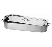 Baumalu FISH Kettle INOX 60 cm - Marmite à poisson avec couvercle, en acier inoxydable, compatible avec les plaques à induction