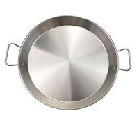 Baumalu - Plat à Paëlla Inox - Ø 40 cm - 9 Personnes - Tous Feux | Grande capacité pour 9 convives, montée rapide en température et anses rivetées ; passe au four, tous feux dont induction