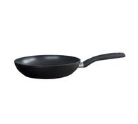 Baumalu, Poêle à frire 26 cm EASY en aluminium forgé, revêtement anti-adhérent, extérieur noir, manche bakélite avec cache inox, compatible tous feux et induction