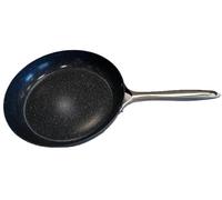 BAUMALU - Poêle BASALT FUTUR - Aluminium Pressé Épais - Intérieur Revêtement Céramique - Tous Feux dont Induction - Manche Acier Inoxydable Riveté - Ø20cm - Gris Bleu