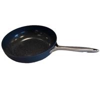 BAUMALU - Poêle Wok BASALT FUTUR - Aluminium Pressé Épais - Intérieur Revêtement Céramique - Tous Feux dont Induction - Manche Acier Inoxydable Riveté - Ø30cm - Gris Bleu
