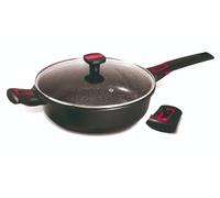 Baumalu Sauteuse Granit PRO – Fonte aluminium, céramique, manche amovible, induction – D24 cm Noir