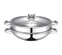 Baumalu Wok induction avec couvercle - Argent
