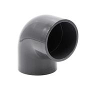 Baumaxxe Coude PVC 90° DN75 75 mm I PVC-U gris raccord à coller double manchon PN16 I plomberie piscine bassin arrosage irrigation I bm274