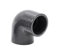 Baumaxxe Coude PVC-U 25 mm 90° PN16 Gris - bm081 | Raccord coudé à 90° pour plomberie piscine, bassin, irrigation et systèmes d’eau.