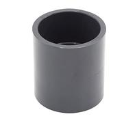 Baumaxxe Manchon PVC-U à coller avec butée interne PN16 I 50 mm 1 1/2 pouce gris I raccord droit pour tube pression piscine arrosage bassin aquariophilie I bm0961