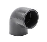 Baumaxxe Raccord coudé PVC 90° à coller I Double manchon 63 mm (2) PVC-U PN16 I Raccord plomberie piscine irrigation bassin I bm084