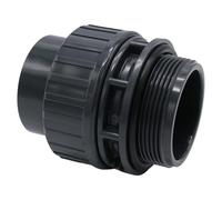 Baumaxxe Raccord union PVC-U démontable avec joint torique I Manchon à coller 50 mm x filetage mâle 1 1/2 I Pour plomberie piscine pompe vanne débitmètre I bm163