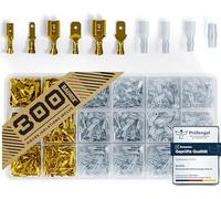 BAURIX® Cosses Plates à Sertir 300 Pièces - Mâle & Femelle, 2,8/4,8/6,3 mm