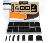 BAURIX® Gaine Thermorétractable 400 Pièces - 3:1 Étanche avec Colle