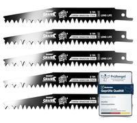 BAURIX® Lames de Scie Sabre 150 mm 5 Pièces - Bois Frais, 5 TPI