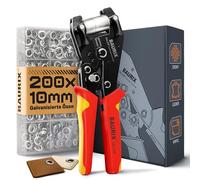 BAURIX® Pince à Œillets Ø 10 mm - Set 200 Œillets, Auto-Perforante | Modèle TALOS. Perce et pose l’œillet en un geste, sans avant-trou. Idéale bâches, tentes, cuir et rideaux.