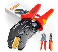 BAURIX® Pince à Sertir Cosses Isolées 0,5-6 mm² - à Cliquet | Modèle KAIRON. Sertissage régulier et précis à chaque pression. Poignée ergonomique, pour pros et bricoleurs.