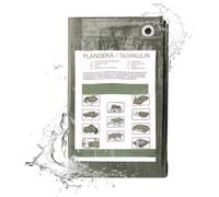 BAUSTER® Bâche en tissu vert - 5 x 8 m - 70 g/m² - Bâche de protection - Bâche de chantier - Imperméable - Avec œillets renforcés - Indéchirable - Bâche industrielle épaisse et robuste
