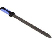 BAUSTER® Couteau isolant en laine, lame de 225 mm, couteau pour laine minérale, matériau isolant, laine de fibre de verre, manche confortable en caoutchouc