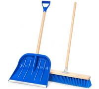 BAUSTER® Kit de déneigement 2 pièces avec pelle à neige et balai de 50 cm avec manche, kit de service d'hiver pour un nettoyage efficace Kit de neige pour enlever la neige et la glace