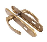 Bauster poignée de porte 72/90 mm - Modèle PZ/BB/WC - Longue - Intérieure/Extérieure (version BB, dorée, 90 mm)