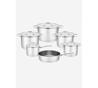 BAVARY Lot Poele Et Casserole Inox 18/10-11 Pcs Lot Casserole Et Poele Induction - Faitout Induction - Batterie De Cuisine Induction - Casserole Induction & Couvercles Verre - Ustensiles De Cuisine