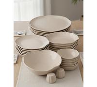 BAVARY Service Vaisselle Cermico 27 Pcs, Set De Table & Assiette Ceramique - Service De Table 6 Personnes De Plates & Assiette Creuse, Bols - Vaisselle Et Arts De La Table Micro-Onde/Lave-Vaisselle