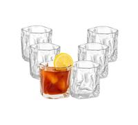 BAVARY Wave Design Verre A Eau Original 6x150ml - Idéal Comme Verre A Whisky Ou Rhum - Des Verres Cocktails Qui Passe Lave-vaisselle - Résistant À La Chaleur et Convient Aussi En Verres Matcha