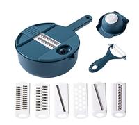 Bavokon Cuisine Professionnelle en Acier Inoxydable,Coupe Legumes Multifonctions 12 en 1,Coupe Légumes Manuel,Cuisine Professionnelle,Decoupe Legumes pour Carotte,Oignons