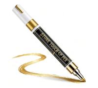 Bavooty Stylo Marqueur Doré pour Pierre Tombale,Stylo de Retouche Etanche,Marqueurs Acryliques,Stylo de Peinture Imperméable pour Restauration de Lettres de Pierre Tombale