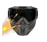 Bawiaueu Masque de Protection faciale Anti-buée - Protecteur Coupe-Vent avec Lunettes Amovibles Incluses - Protection Faciale Ajustable 2 en 1 Moto,pour Hommes Ski Cyclisme Équitation Travail