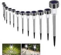 Bawoo Lampe Solaire Exterieure Jardin 12PCS Lampe Jardin LED au Sol Etanche IP65 Décoration Eclairage Solaire Extérieur Pour Chemins Pelouse Terrasse Automatique Rechargeable (Ancien modèle)