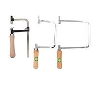Baxnore 3 pièces ensemble de cadre d'arc de scie en forme de U outils de coupe de fabrication de bijoux en acier avec poignée ergonomique pour le bricolage et la réparation domesti