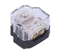 Baxnore Bloc de Distribution d'énergie 1 entrée 2 Sorties, Porte-fusible 60 A, Construction en cuivre Polycarbonate Haute Performance pour Voitures, camions, Bateaux, Camping-Cars,