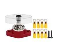 Baxnore Bloc de Distribution d'énergie M10, Barre Omnibus, Laiton étamé Robuste, Courant Maximum 300 A, borne de jonction de Batterie pour Voitures, Camping-Cars, VTT, camions, nav