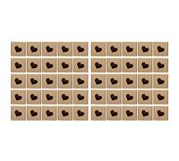 Baxnore Boîte à savon en papier Kraft faite à la main, 50 pièces, petite boîte d'emballage cadeau pour faveurs de mariage, bijoux de bonbons, artisanat marron 65x65x30mm