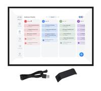 Baxnore Calendrier numérique intelligent, écran tactile HD de 10,1 pouces, organisateur familial avec cadre photo, synchronisation iCloud, planificateur de bureau à domicile, table