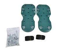 Baxnore Chaussures d'aérateur de pelouse en plastique PP durable avec conception anti-perte réglable pour terrasse de jardin et pelouse Vert 29,5 x 13 cm 660 g