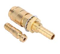 Baxnore Ensemble d'adaptateurs de connecteur rapide refroidis à l'eau en laiton pour torche de soudage MIG TIG, raccords de tuyau de gaz haute performance, taille M8 jaune bleu rou (Jaune)