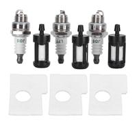 Baxnore Filtre à air Filtre à Carburant Kit de Bougie d'allumage Pièces de Rechange durables Haute Performance compatibles avec tronçonneuse MS180 MS170 018 017 Matériau en Fer ABS