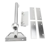 Baxnore Grattoir Professionnel pour Plaque de Cuisson, Lames en Acier Inoxydable Robustes, Longue poignée Ergonomique, Lames remplaçables, Nettoyeur de Gril à Dessus Plat pour Rest