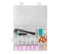 Baxnore Kit de Consommables de Soudage TIG Buses en Céramique de Qualité Supérieure Tasses en Verre Bouchons Arrière Clips d'électrode Courts Joints Toriques Pièces de Rechange pou