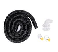 Baxnore Kit de tuyau de pompe de cale pour bateau, système de drainage de cale robuste de qualité marine avec colliers de serrage flexibles épais et raccord coudé pour pompe 1100GP (Blanche)