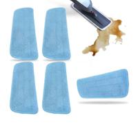Baxnore Lot de 5 tampons de Rechange universels en Microfibre pour Balai Plat 14 x 41 cm, serpillère Auto-agrippante, Haute Absorption, Durable, Bleu, 41 x 14 cm