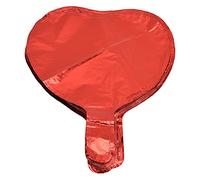Baxnore Lot de 50 ballons rouges en forme de cœur - Couleurs vives, en film d'aluminium - Décorations de fête pour mariages, anniversaires, Saint-Valentin et showers.