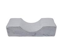 Baxnore Oreiller cervical pour extension de cils en forme de U, coussin de soutien confortable en mousse à mémoire de forme en velours pour techniciens de cils et salons de beauté (Grise)
