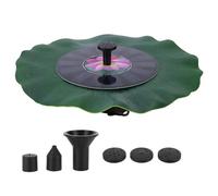 Baxnore Pompe de fontaine à énergie solaire 7 V 1,4 W avec moteur sans balais avec plusieurs buses de pulvérisation pour jardin, bassin, piscine, décoration en plastique ABS, taill