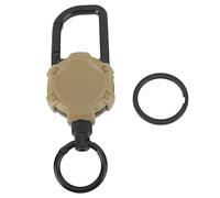 Baxnore Porte-clés rétractable en fil d'acier inoxydable, boucle facile à tirer, style industriel, robuste, longueur de traction de 70 cm, capacité de de 1 kg, pour ceinture, sac (Couleur du limon)