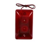 Baxnore Sirène stroboscopique Filaire 12V 15W, Alarme sonore, lumière Rouge Clignotante, décibel élevé, Dispositif d'avertissement en Plastique ABS Durable pour Maison et hôtel