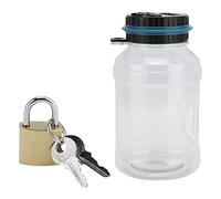 Baxnore Tirelire Euro avec serrure, affichage numérique LCD, comptage automatique, pot d'économie de grande capacité pour adultes, ABS Transparent 1,8 l